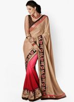 Indian Women By Bahubali Beige Embroidered Saree