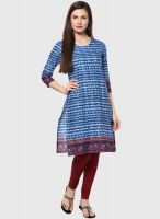 Indidori Blue Printed Kurtis