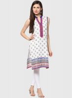 Indidori White Printed Kurtis