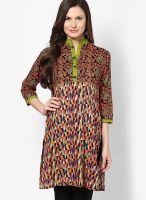 Jaipur Kurti Black Printed Kurtis