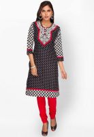 Jashn Black Printed Kurtis