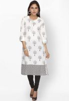 Jashn White Printed Kurtis