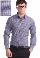 Jogur Checks Purple Formal Shirt