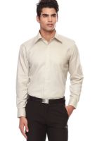 Jogur Solid Cream Regular Fit Formal Shirt