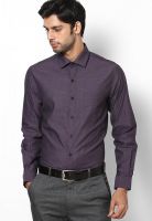 John Players Purple Slim Fit Formal Shirt