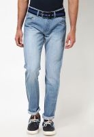 John Players Zip Fly Blue Slim Fit Jeans