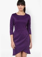 Kaaryah Purple Colored Solid Bodycon Dress