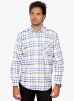 Lee Marc Light Blue Regular Fit Casual Shirt