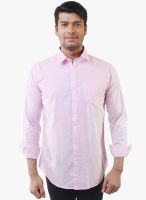 Lee Marc Pink Solid Regular Fit Casual Shirt