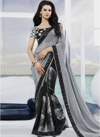 Mahotsav Grey Embellished Saree