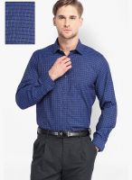 Mark Taylor Checked Blue Formal Shirt