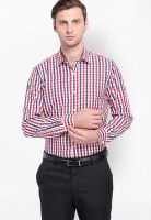 Mark Taylor Checked Red Formal Shirt