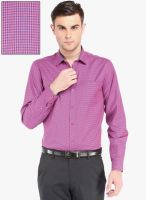 Mark Taylor Purple Checks Slim Fit Formal Shirt