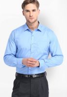 Mark Taylor Solid Blue Formal Shirt