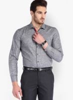 Mark Taylor Solid Dark Grey Formal Shirt