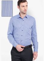 Mark Taylor Striped Blue Formal Shirt