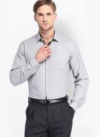 Mark Taylor Striped Grey Formal Shirt