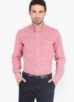 Mark Taylor Striped Red Formal Shirt