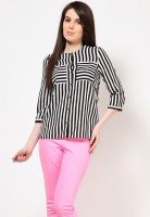 Only Monochrome Stripes 3/4Th Sleeves Shirt