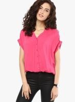 Only Pink Solid Blouse