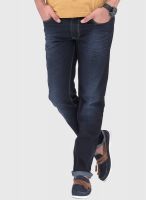 Peter England Blue Solid Slim Fit Jeans