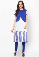 Prakhya Blue Embroidered Kurtas