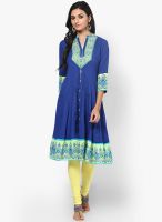 Rain & Rainbow Blue Cotton Kurta