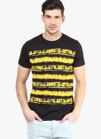 Riot Jeans Yellow Solid Round Neck T-Shirts