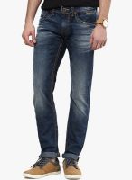 Rookies Washed Blue Slim Fit Jeans