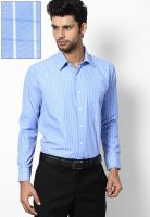 Saffire Checks Blue Regular Fit Formal Shirt