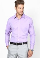 Saffire Solid Lavender Regular Fit Formal Shirt