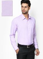 Saffire Solid Purple Regular Fit Formal Shirt