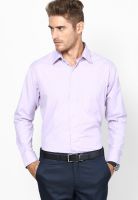 Saffire Solid Purple Regular Fit Formal Shirt