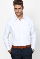 Saffire Solid White Regular Fit Formal Shirt