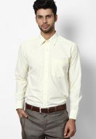 Saffire Solid Yellow Regular Fit Formal Shirt