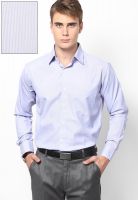 Saffire Striped Blue Regular Fit Formal Shirt