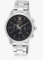 Seiko Ssb137p1 Silver/Blue Chronograph Watch