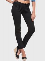 Sisley Black Solid Jeans