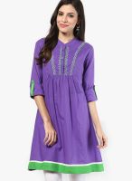 Span Cotton Purple Kurta