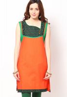 Span Cotton Rust Kurti