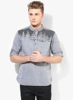 Spykar Grey Regular Fit Casual Shirt