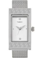 Timex E508 Silver/White Analog Watch