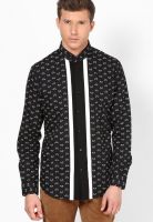 Timsy & Siddhartha Printed Black Casual Shirt