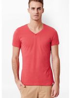United Colors of Benetton Red Solid Henley T-Shirts