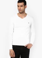 United Colors of Benetton White V Neck T-Shirt