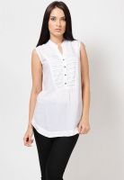 Vero Moda White Sleeveless Top With Detail At Front