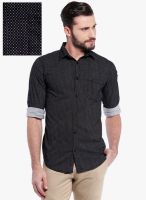 Vintage Black Slim Fit Casual Shirt