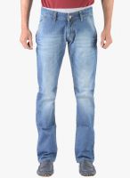 Vintage Washed Light Blue Slim Fit Jeans