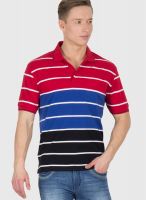 Wilkins & Tuscany Red Striped Polo T-Shirts