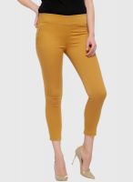 Xblues Mustard Yellow Solid Jeans